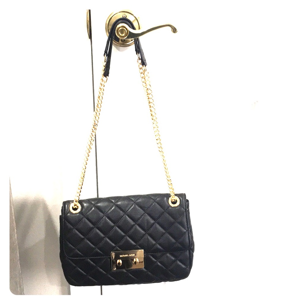 MK Sloan Large Quilted-Leather Shoulder Bag